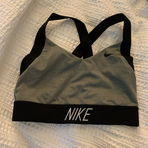 Nike Grey Sports Bra Small - Picture 1 of 3